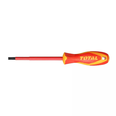 Total THTIS5125 red-and-yellow handled screwdriver with insulated shaft