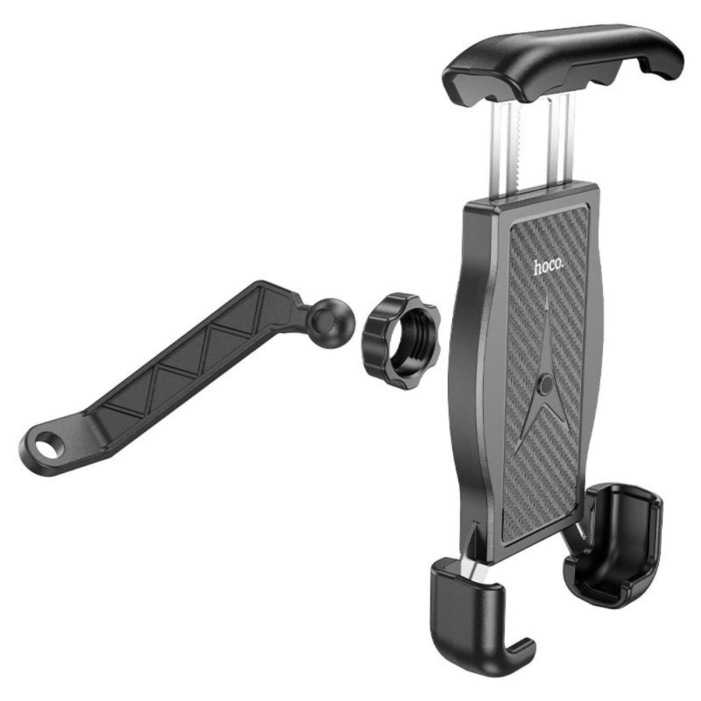 Phone mount with adjustable arm on a white background