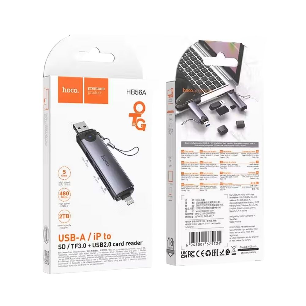 Hoco HB56A 3-in-1 Card Reader