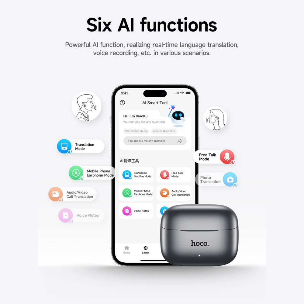 Hoco AI Translation Earbuds ANC + ENC Noise Reduction