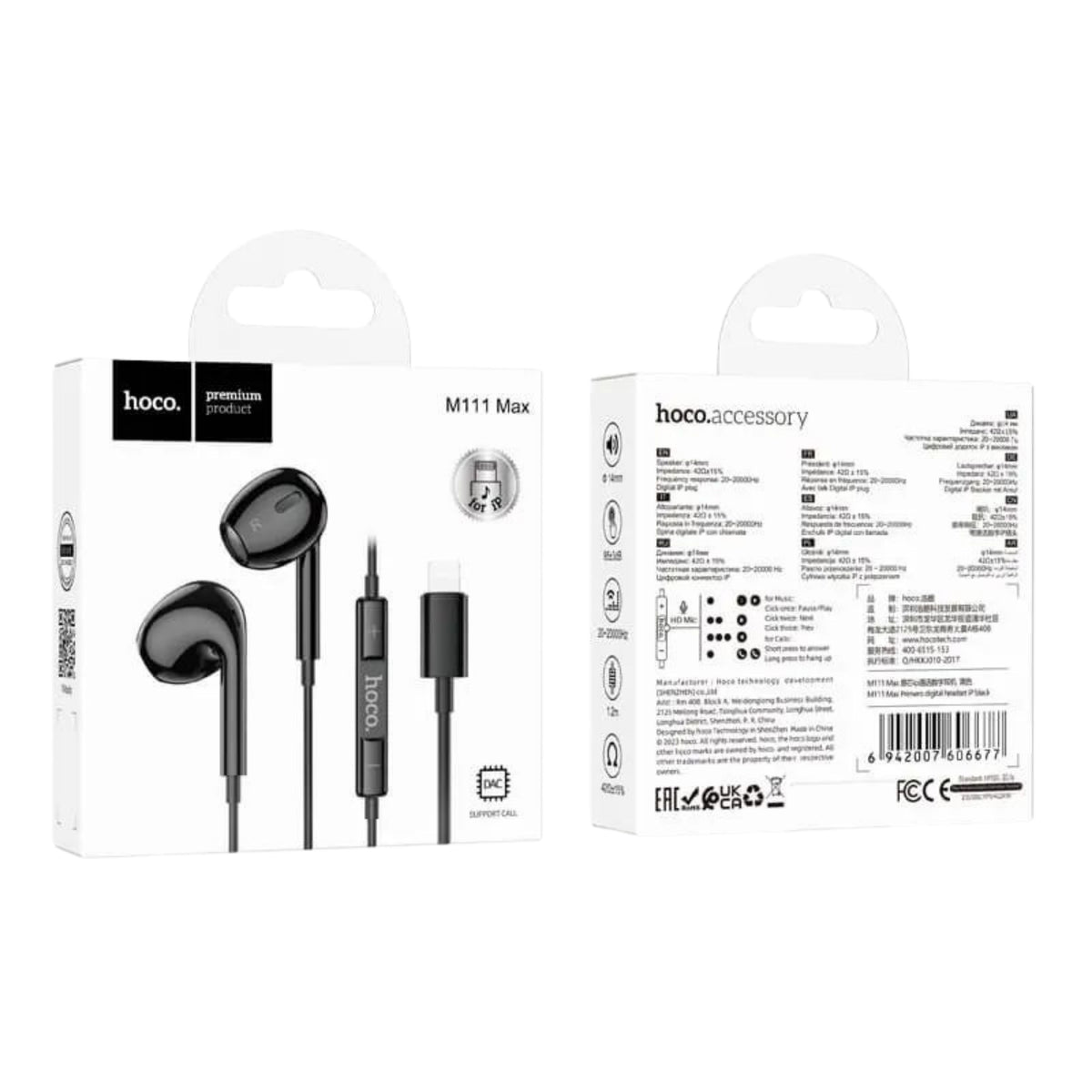 Hoco M111 Max Lightning Earphone