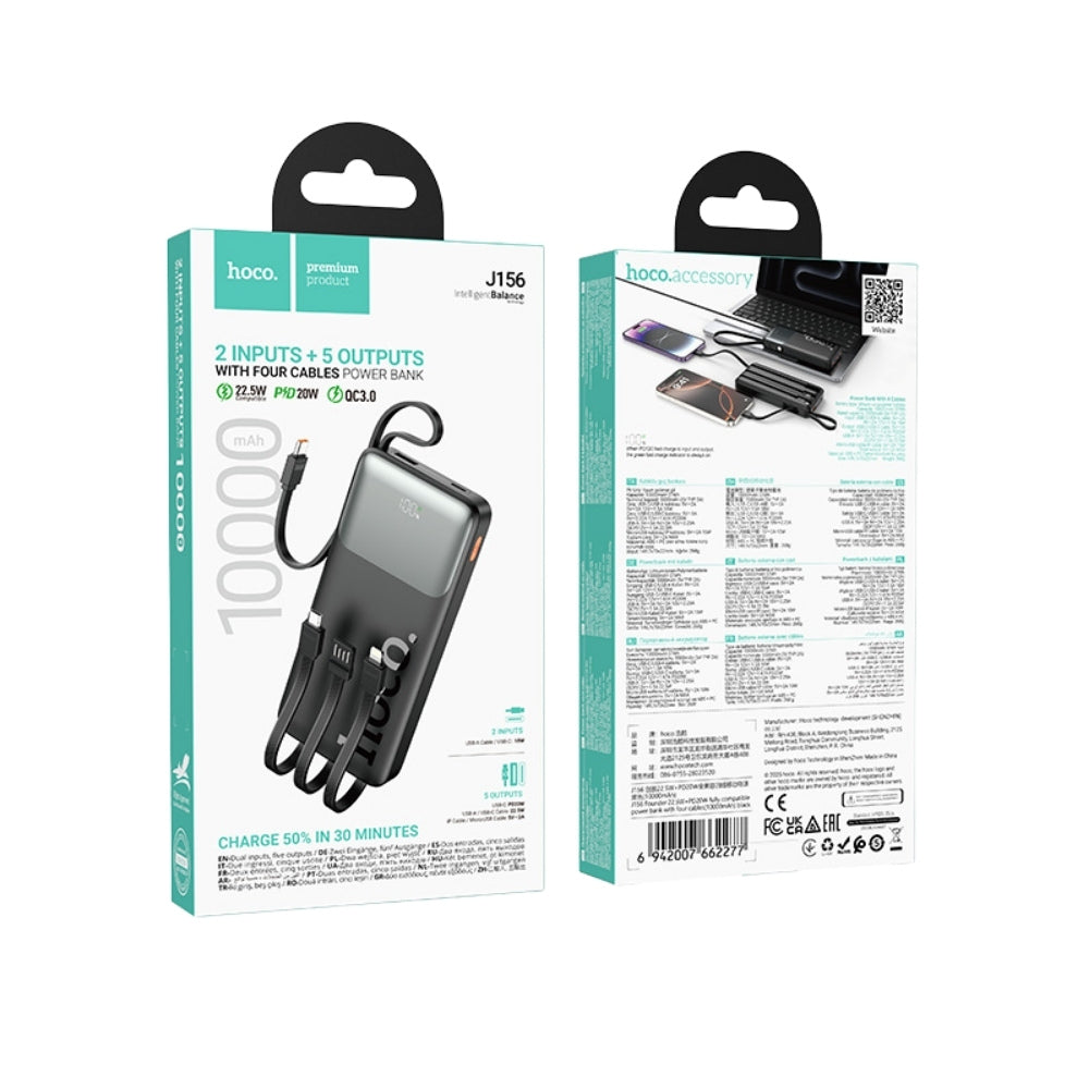 Hoco PD20W Power Bank 10000mAh with Cable J156 - Cle Market