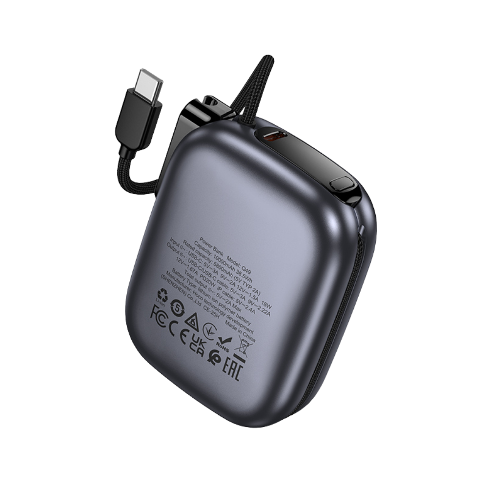 Hoco Peak PD20W Power Bank With Cable 10000mAh