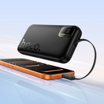 Hoco PD20W 10000mAh Power Bank With Telescopic Cable