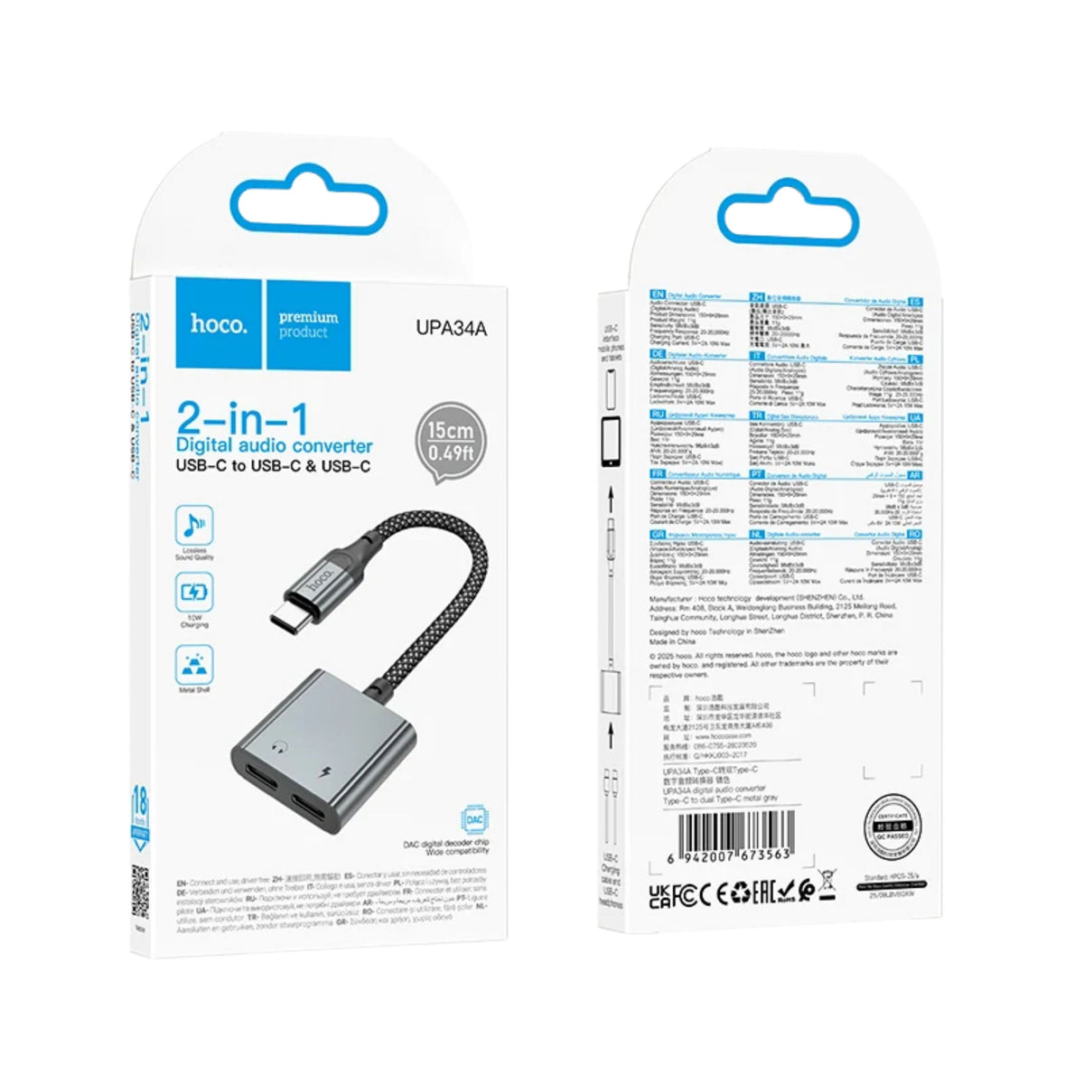 Hoco UPA34A USB-C Audio Converter