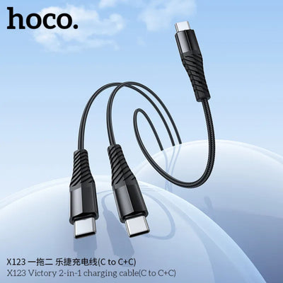 Hoco X123 Type-C 2-in-1 Cable