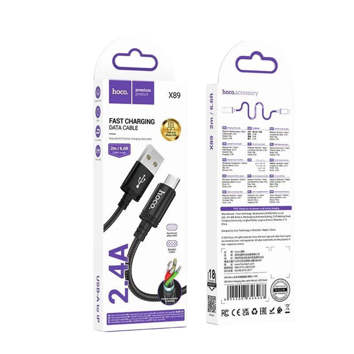 Hoco X89 Micro Cable 2m