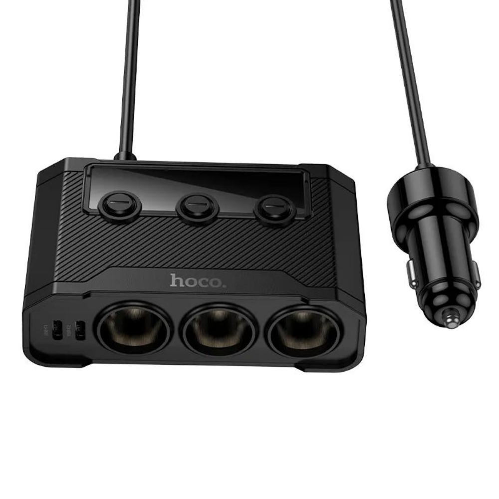 Hoco Cigarette Lighter 240W 3 in 1 Car Charger