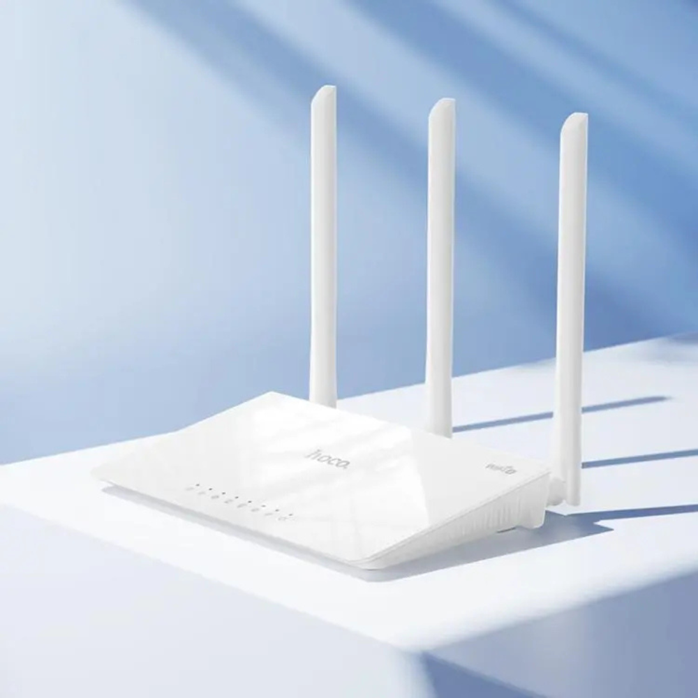Hoco 2.4G Three Antennas Wireless Router WiFi-4 HI30