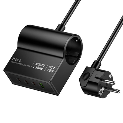 70W Power Strip USB-C Hoco Fast Charging Hub