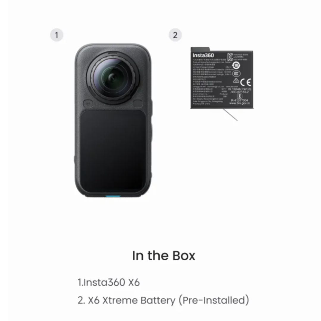 Insta360 X6 8K Action Camera Standard Bundle
