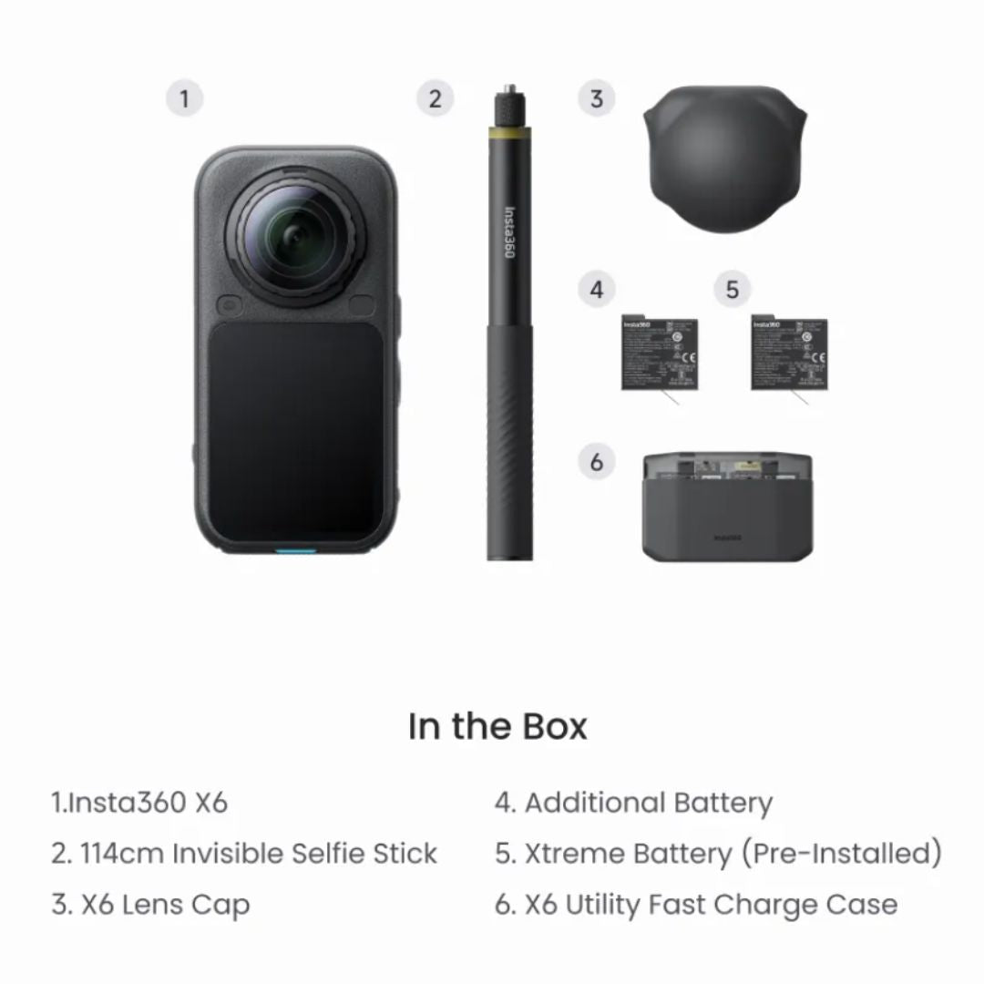 Insta360 X6 8K Action Camera Essentials Bundle
