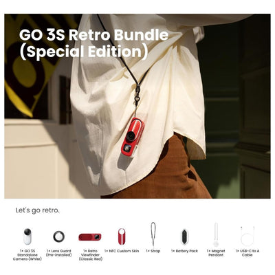 Insta360 GO 3S Retro Bundle 128GB Red