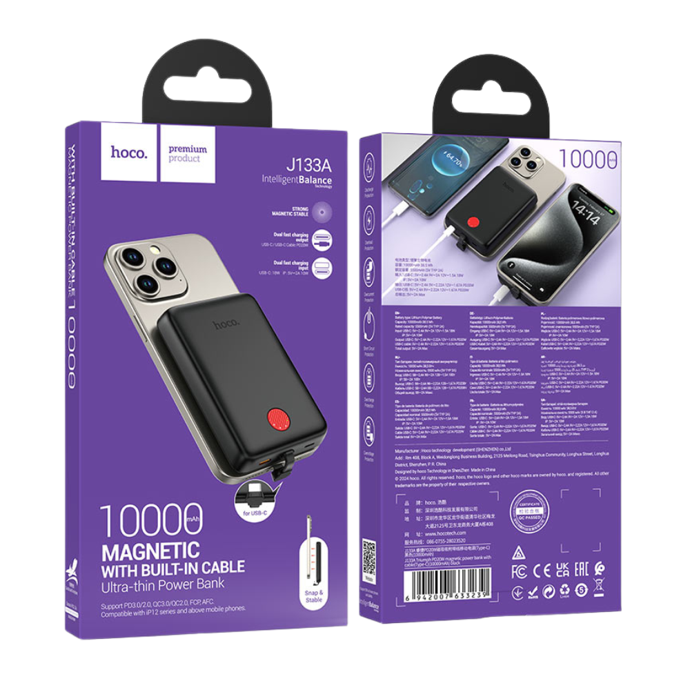 Hoco Power Bank J133A Triumph PD20W 10000mAh Type-C Ver - Cle Market