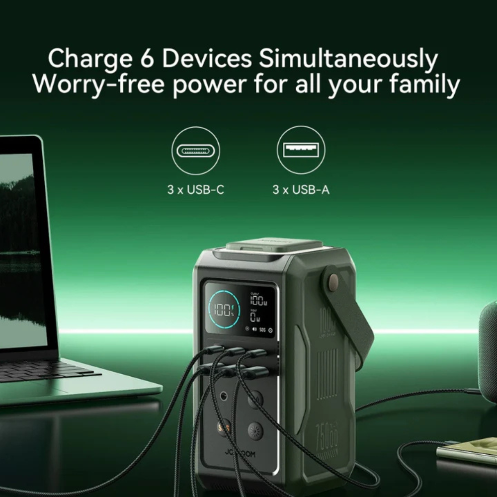 JOYROOM Power Bank With Retractable Light 75000mAh