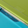Joseph Joseph Folio Icon large multicolour cutting board set with four boards in various vibrant colors on a kitchen surface.