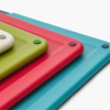Joseph Joseph Folio Icon large multicolour cutting board set with four boards in varying sizes and colors.