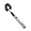 Joseph Joseph GrillOut stainless-steel BBQ cleaning brush with an extending handle, designed for effective grill cleaning.