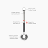 Joseph Joseph GrillOut stainless-steel BBQ cleaning brush with an extending handle for easy grilling maintenance.