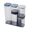 Joseph Joseph Innovative Podium 5 Piece Storage Jar Set with Stand Sky