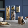 Joseph Joseph Innovative Podium 5 Piece Storage Jar Set with Stand Sky