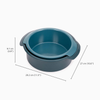 Joseph Joseph Nest Bake non-stick round cake pan set with two blue baking pans, perfect for baking cakes and desserts.
