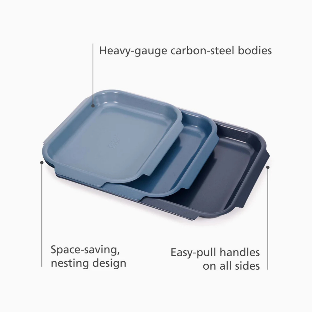 Joseph Joseph Nest Bake Non-Stick 3-piece Baking Pan Set