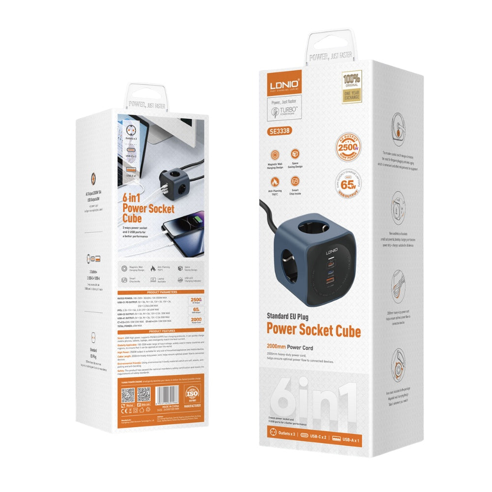 Ldnio 2500W Wall Socket 65W USB Charing Port - Cle Market