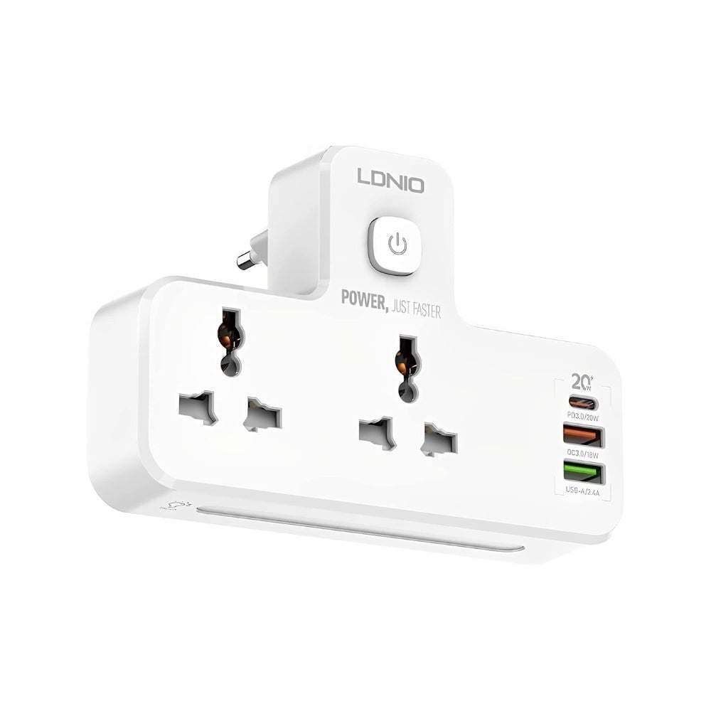 Ldnio 2 AC Outlets Portable Extension Power Socket SC2311