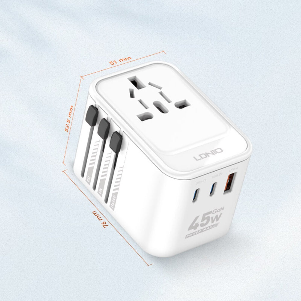 LDNIO Z8 45W GaN Travel Adapter