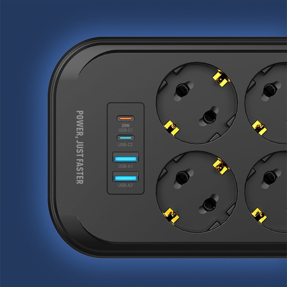 LDNIO SE6403C Power Strip USB-C 6 Outlets