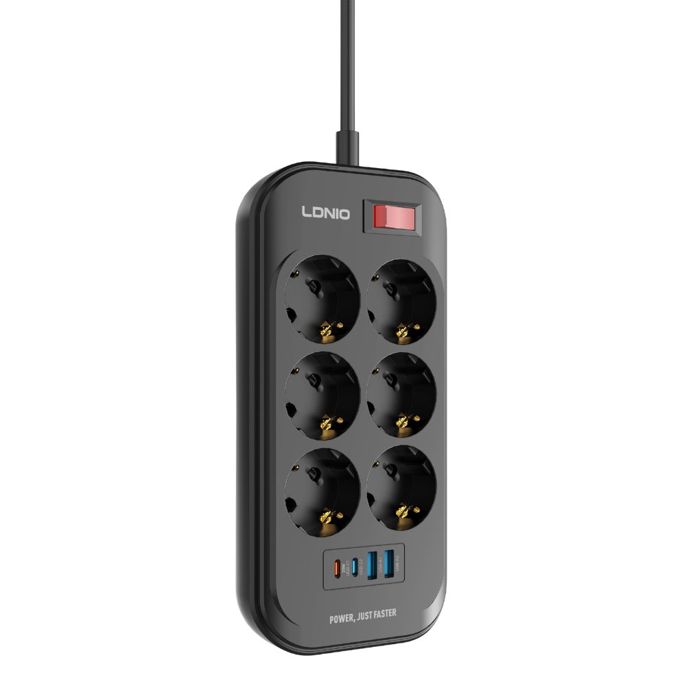 LDNIO SE6403C Power Strip USB-C 6 Outlets