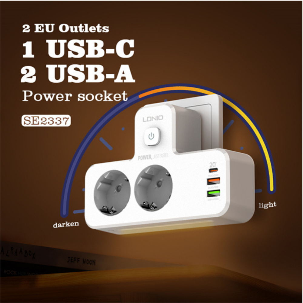 Ldnio Portable Electrical Extension Socket SE2337 - Cle Market