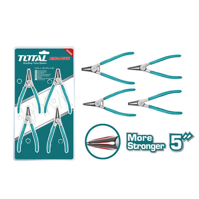 Total THTJ214041 four circlip pliers with straight and angled tips