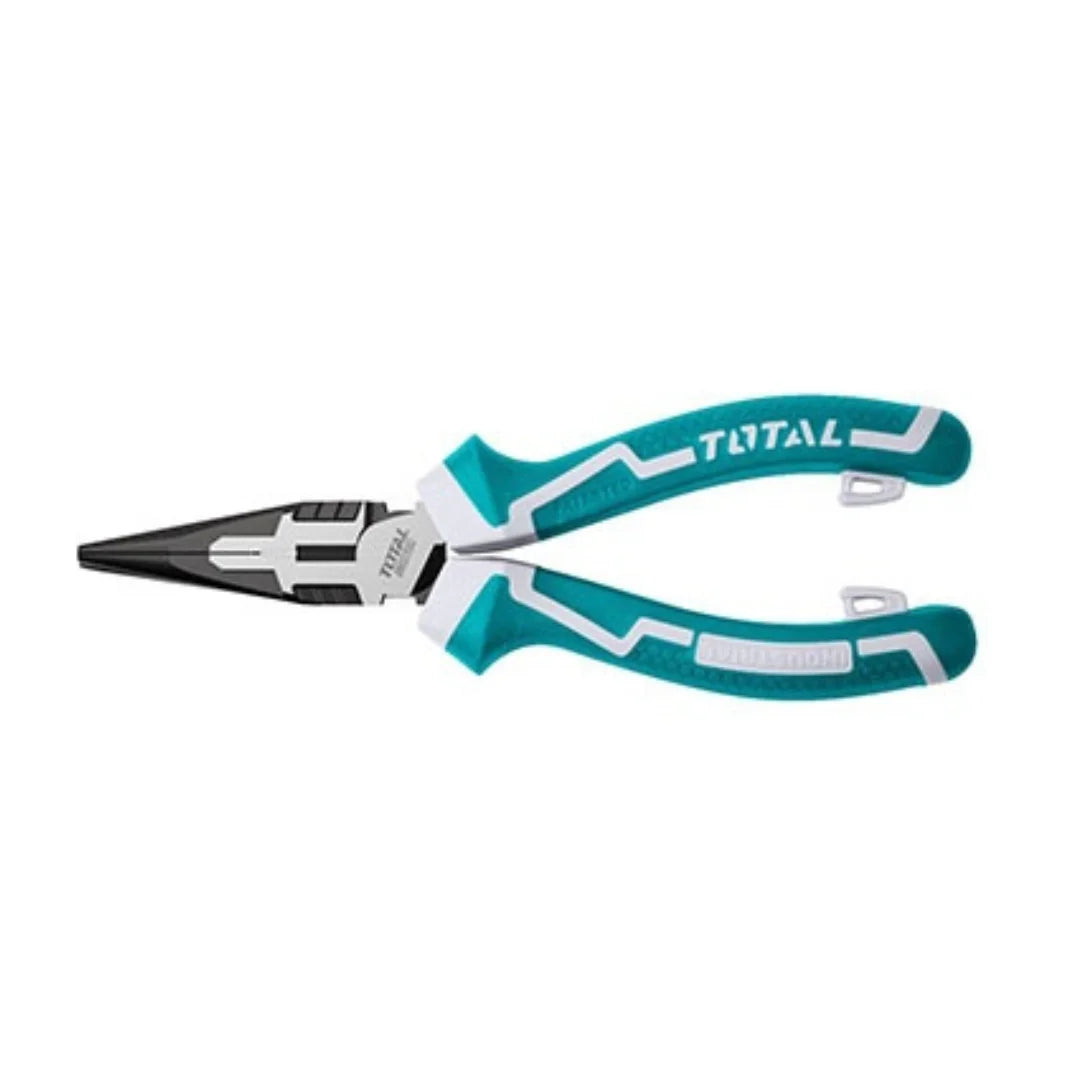 Total THT220806S long-nose pliers with tapered jaws and non-slip hand grips