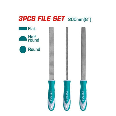 Total THT918326 set of hand files with different profiles and ergonomic grips