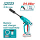 Total TPWLI2036 cordless pressure washer with spray lance and hose accessory graphic