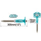 Total THT4421216 hand chisel with steel working end and protective grip