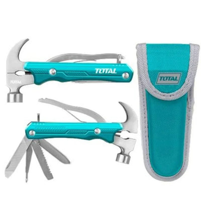 Total THMFH0126 compact hammer multi-tool with folding attachments and storage pouch