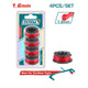 Total TALS1602 four-piece set of 1.6 mm grass trimmer line spools in retail packaging