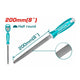 Total THT91286 hand file with half-round profile and ergonomic grip