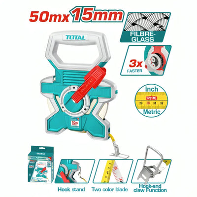 Total TMTF18506 50m Fiberglass Measuring Tape - product view