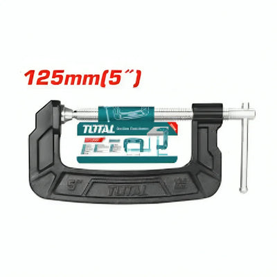 Total THT13151 G clamp with cast frame, screw spindle and cross handle