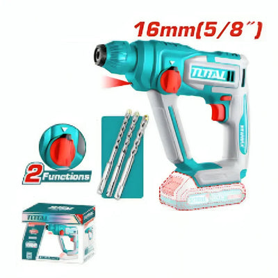 Total TRHLI20168 20V SDS-plus rotary hammer with drilling accessories pictured