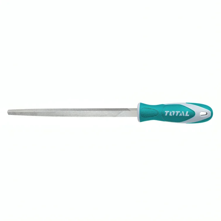 Total THT91486 hand file with triangular profile and ergonomic grip