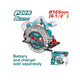Total TSLI1652 cordless circular saw with 165 mm blade, base plate and blade guard