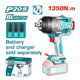 Total TIWLI201351 1350Nm impact wrench with socket graphics and bare-tool illustration