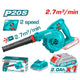 Total TABLI200181 cordless blower with nozzle, 2.0Ah battery and charger pictured