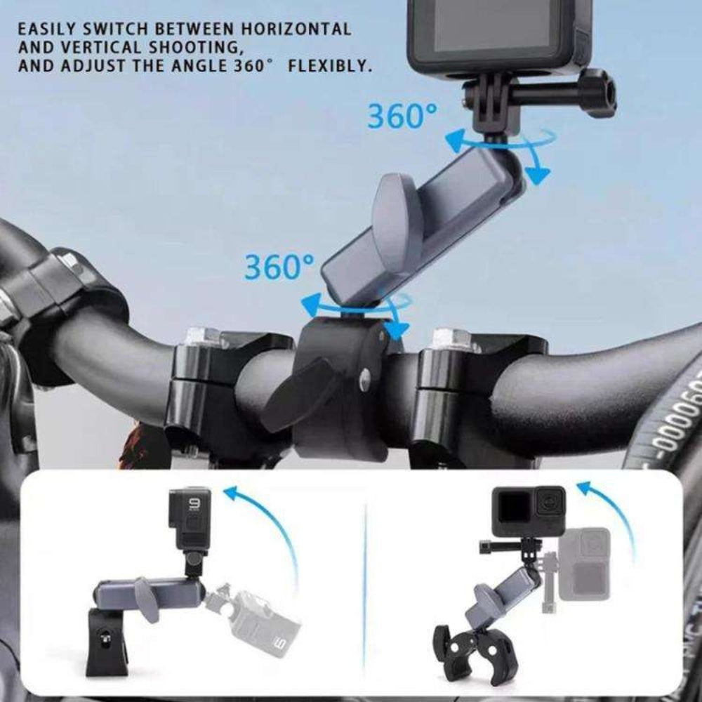 Motorcycle Camera Clamp Mount 360°