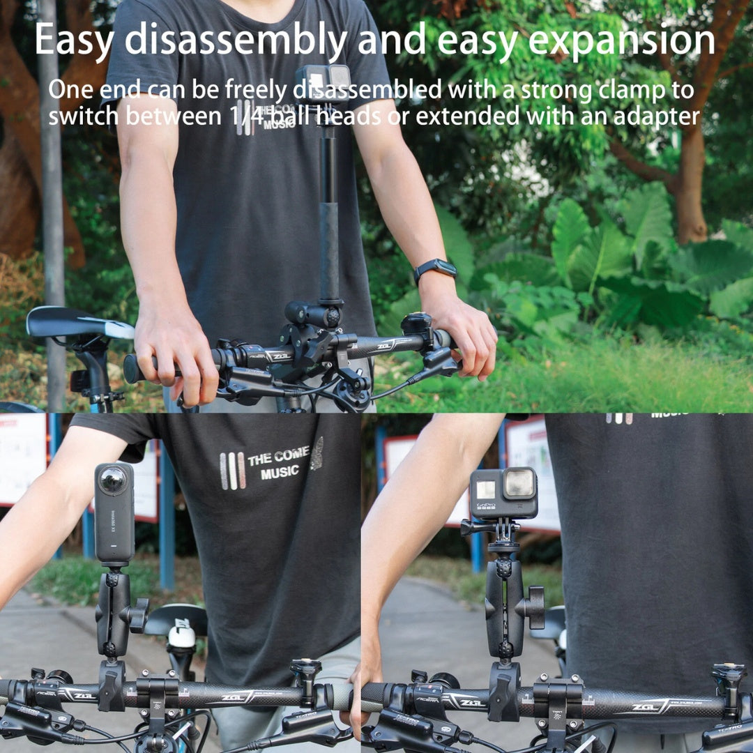 Motorcycle Camera Clamp Double Head Mount